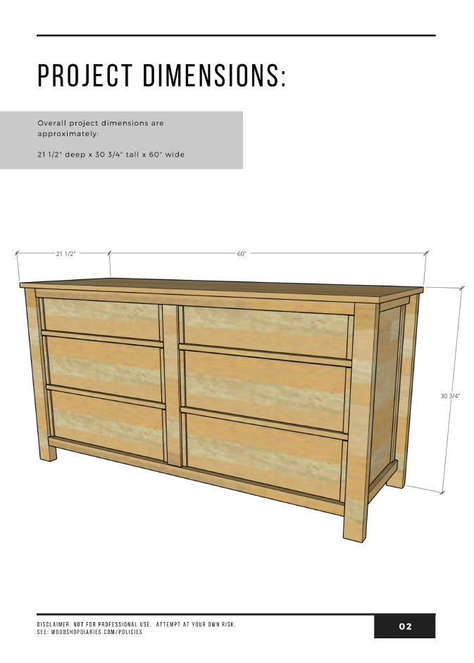 Simple 6 Drawer Dresser Plans Woodshop Diaries