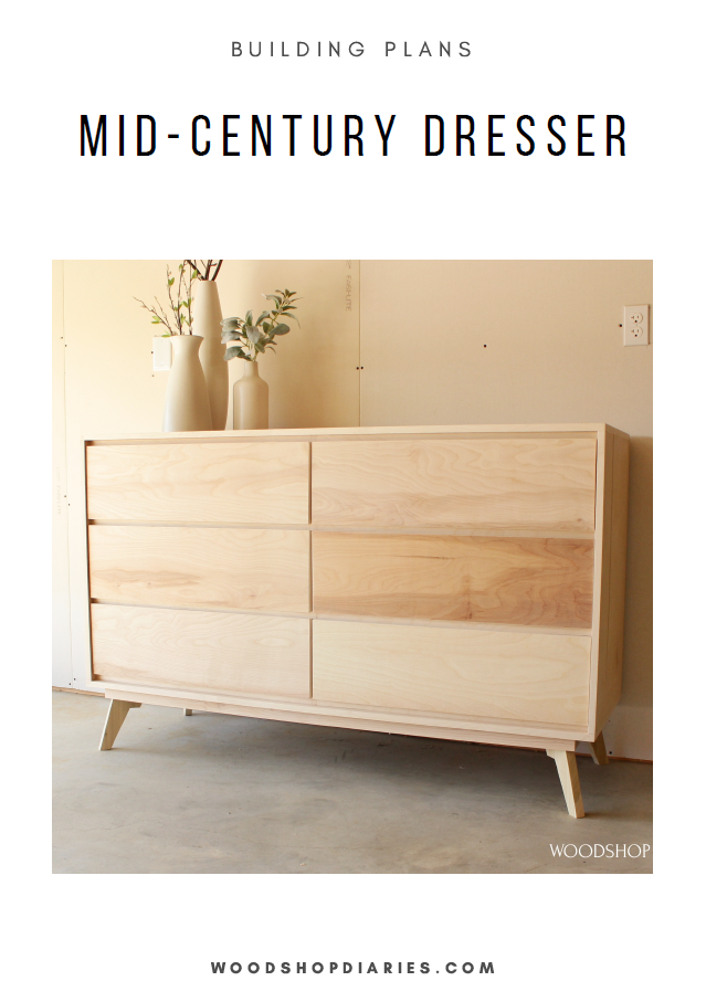 modern dresser build DIY Mid-Century Modern Dresser Plans