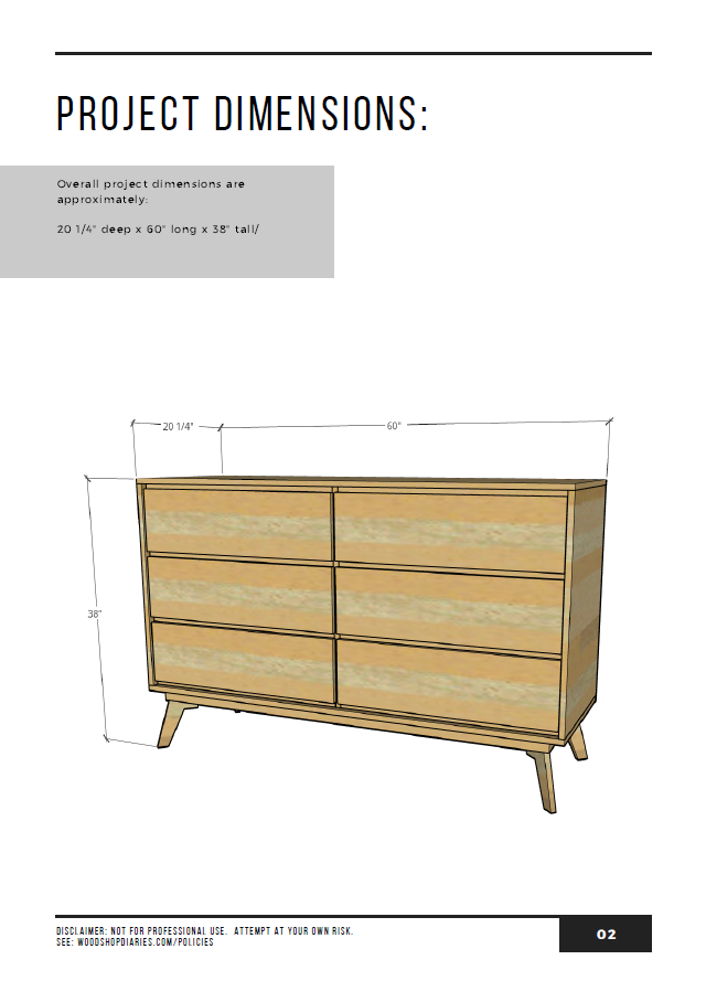 diy modern dresser plans DIY Mid-Century Modern Dresser Plans