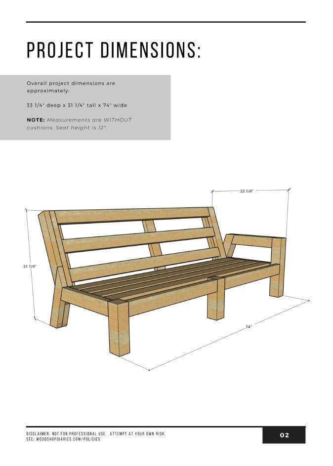 Modular Outdoor Sectional Build Plan Bundle – Woodshop Diaries