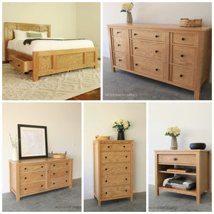 5 Piece Bedroom Set Plan BUNDLE with Storage Bed