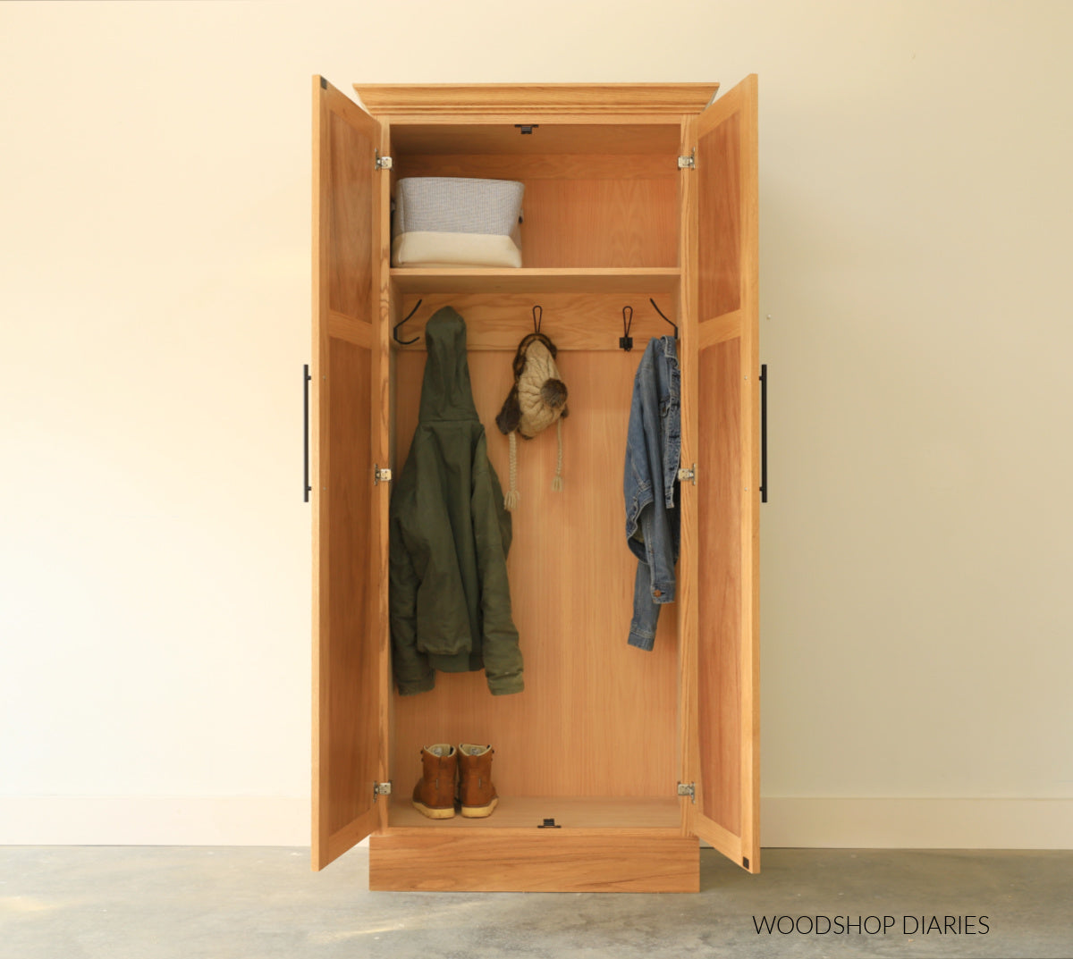 Coat Wardrobe Storage Cabinet Plans