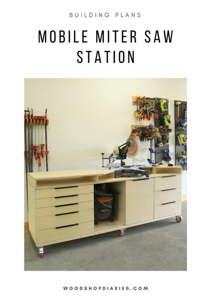 Mobile Miter Saw Station Building Plans – Woodshop Diaries