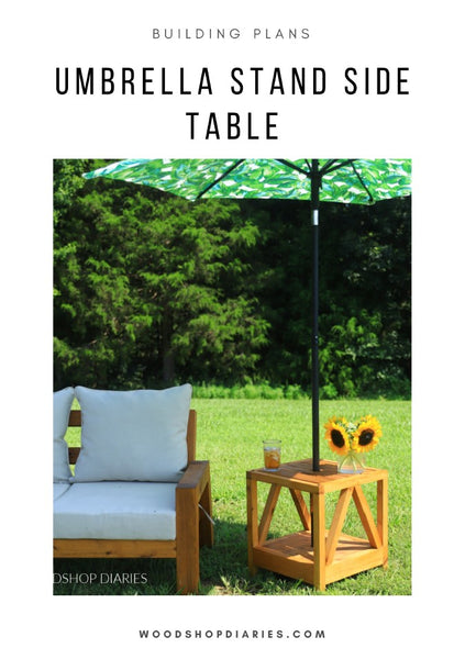 diy patio umbrella stand table Umbrella Stand Side Table Plans – Woodshop Diaries