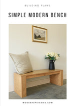 Load image into Gallery viewer, Chunky Modern Bench Plans
