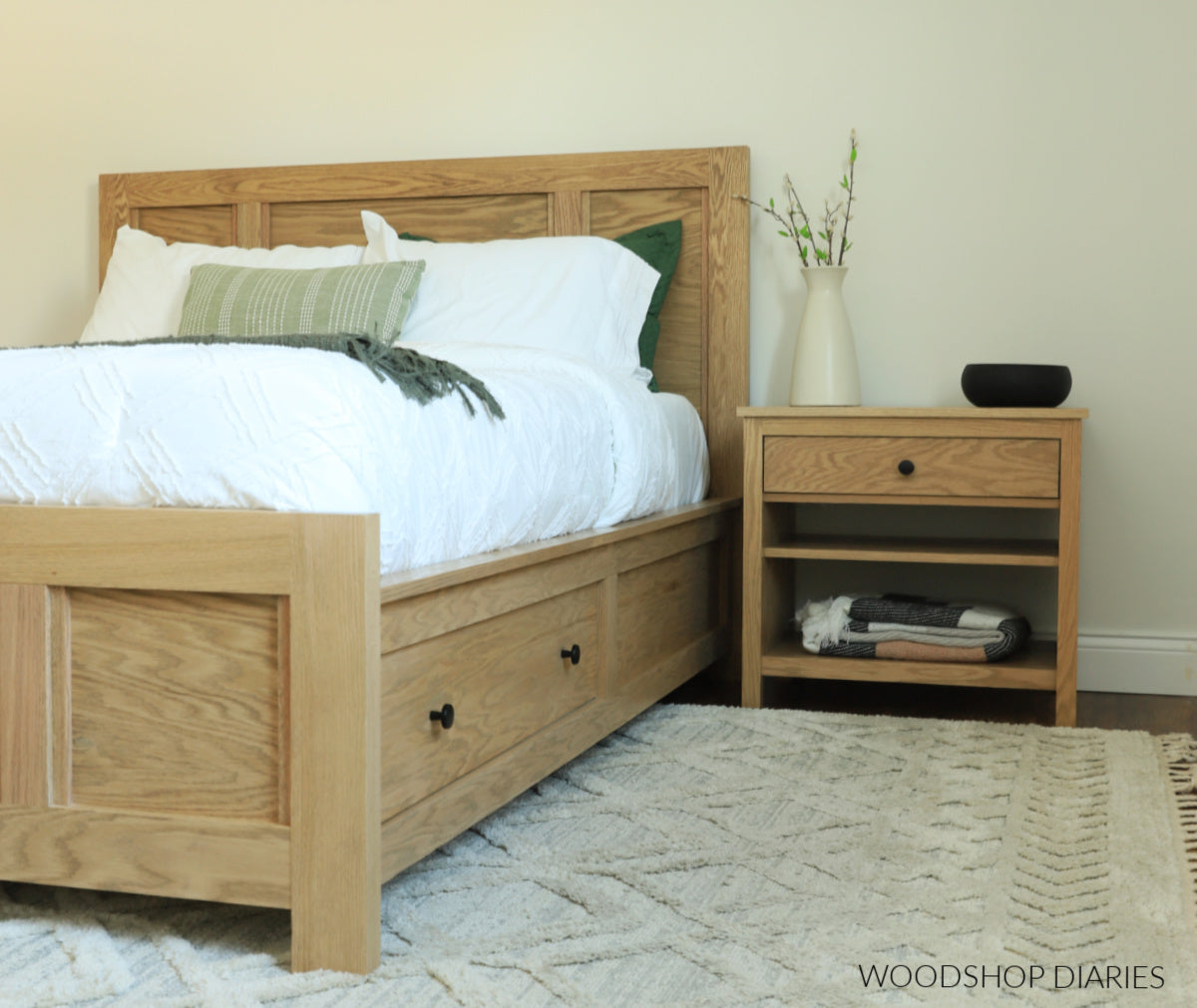 Nightstand with Drawer & Shelves Building Plans
