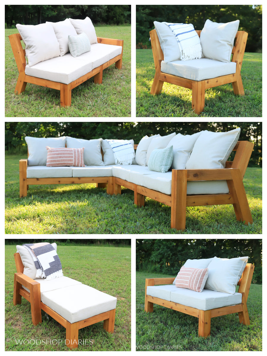 Modular Outdoor Sectional Build Plan Bundle – Woodshop Diaries