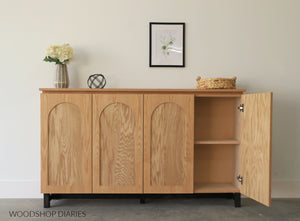 Arched Door Trim Console Cabinet Plans