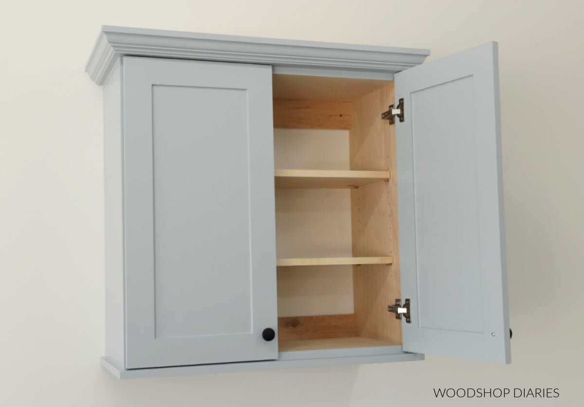 Simple Wall Cabinet with Shelves Plan – Woodshop Diaries