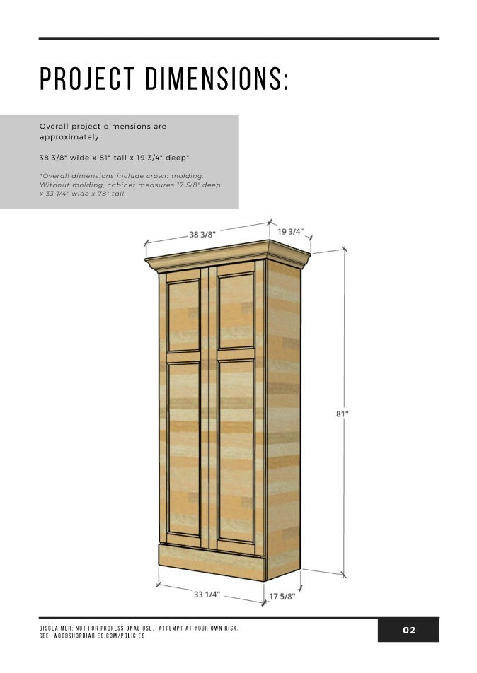 Coat Wardrobe Storage Cabinet Plans