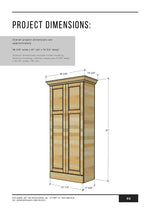 Load image into Gallery viewer, Coat Wardrobe Storage Cabinet Plans

