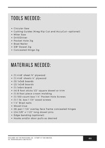 Coat Wardrobe Storage Cabinet Plans