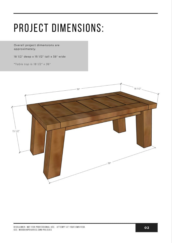 Outdoor Coffee Table Building Plans