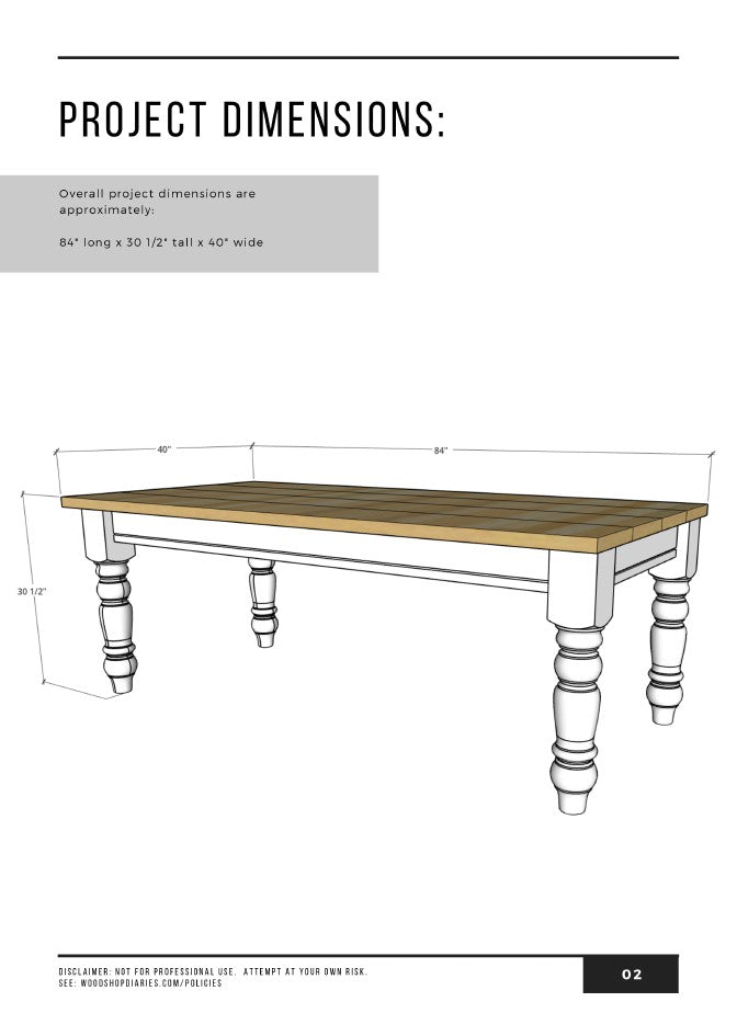 Dining Table Building Plans