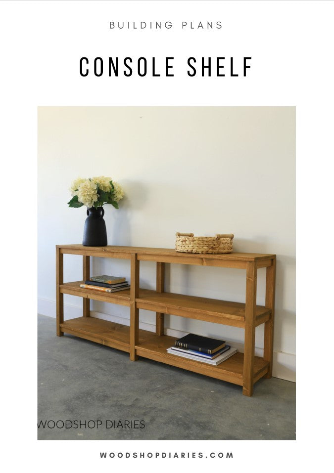 Console Shelf Sofa Table Plans