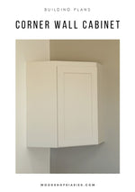 Load image into Gallery viewer, Corner Wall Cabinet Plans
