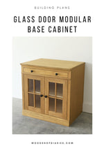 Load image into Gallery viewer, Modular Glass Door Base Cabinet Building Plans
