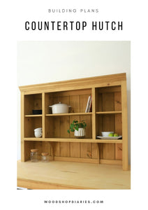Countertop Hutch Building Plans