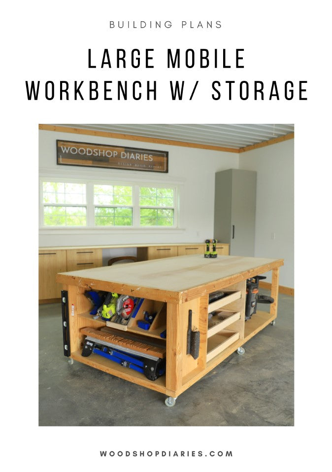 Large Mobile Workbench with Storage Plans