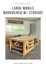 Load image into Gallery viewer, Large Mobile Workbench with Storage Plans
