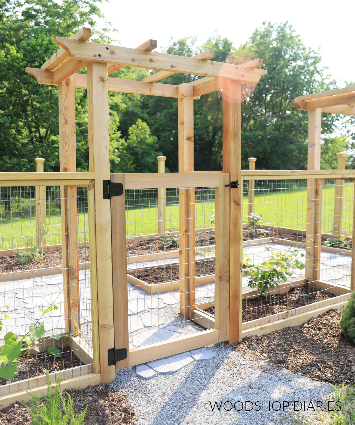 wood trellis gate Garden Arbor Plans With Optional Gate – Woodshop Diaries