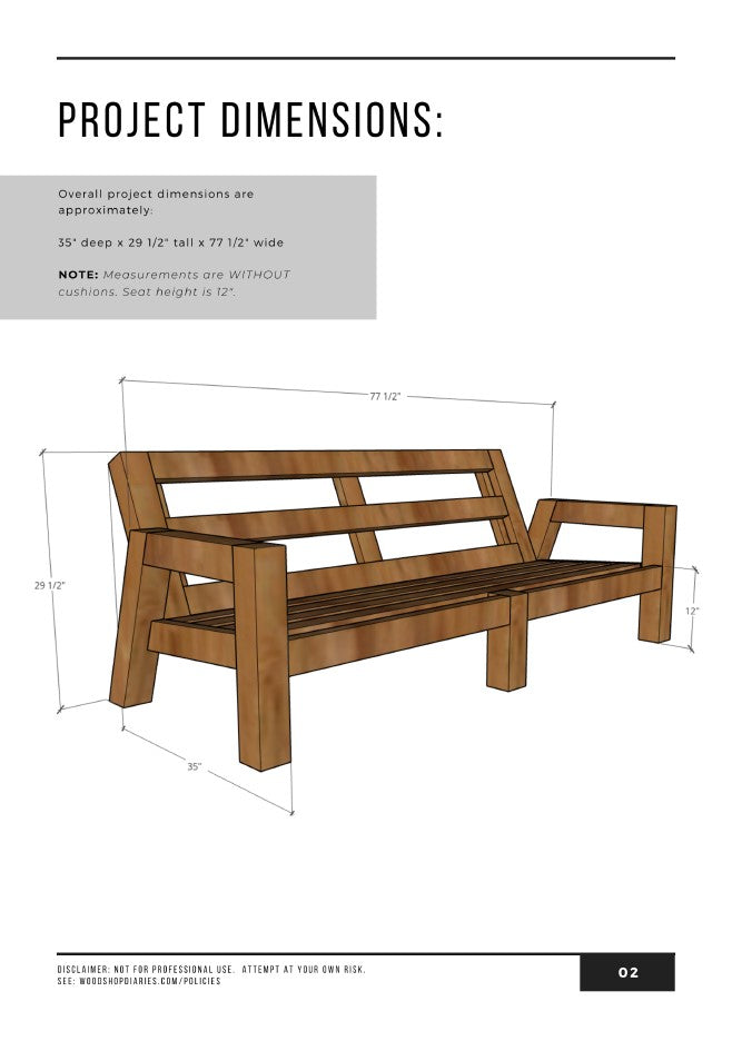 Matching Outdoor Furniture Building Plans Bundle – Woodshop Diaries
