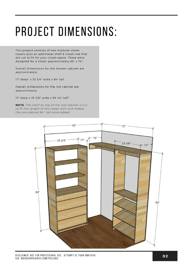 Modular Closet Cabinets Building Plans