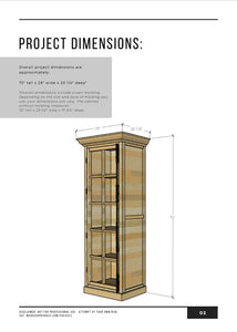 Glass Door Linen Cabinet PDF Plans