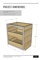 Load image into Gallery viewer, Pull Out Shelf Base Cabinet Plans
