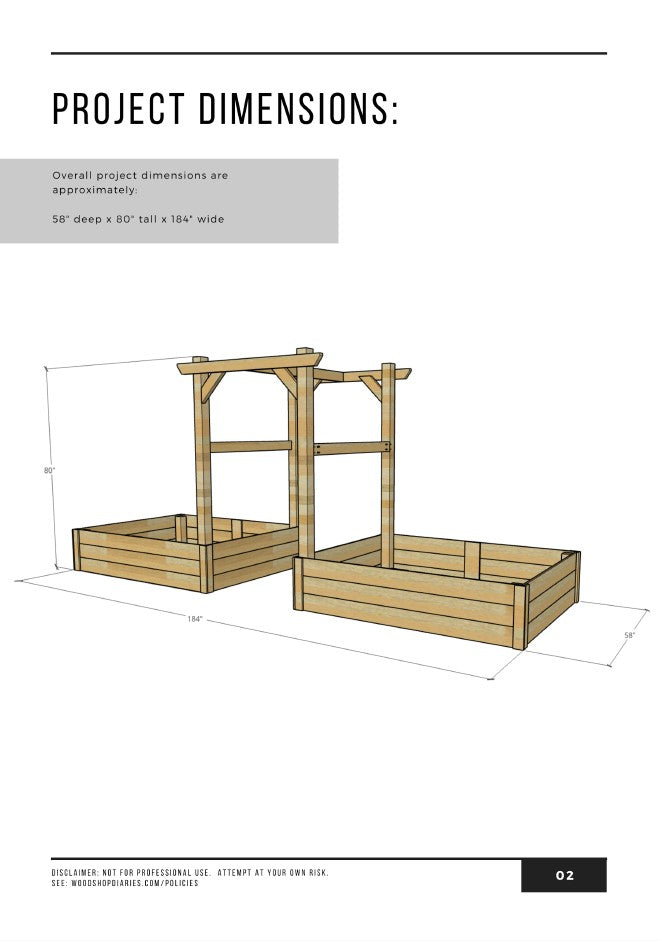 Raised Garden Bed Plans with Arbor