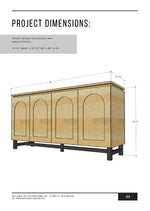 Load image into Gallery viewer, Arched Door Trim Console Cabinet Plans
