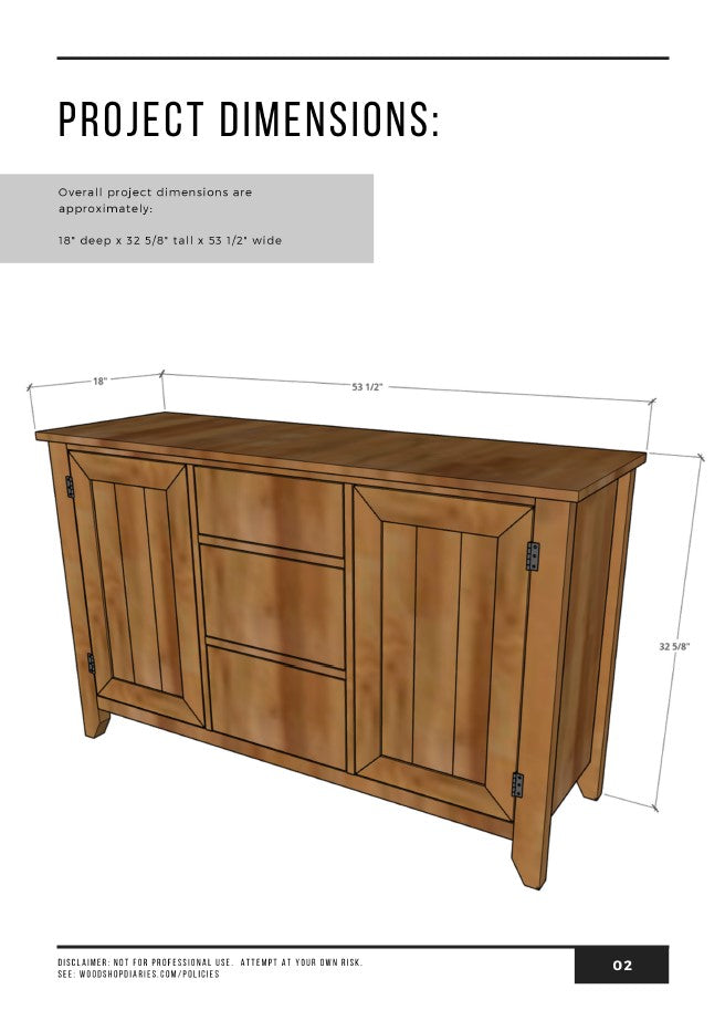 Buffet Table Building Plans – Woodshop Diaries