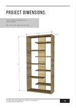 Load image into Gallery viewer, Modern Bookshelf Building Plans
