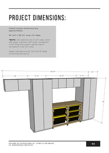 Garage Cabinets with Tote Storage Workbench Plans
