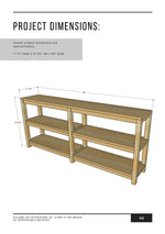 Load image into Gallery viewer, Console Shelf Sofa Table Plans
