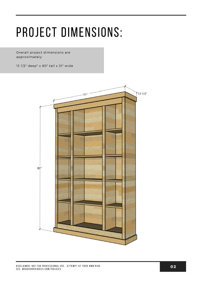 Classic Bookcase Building Plans