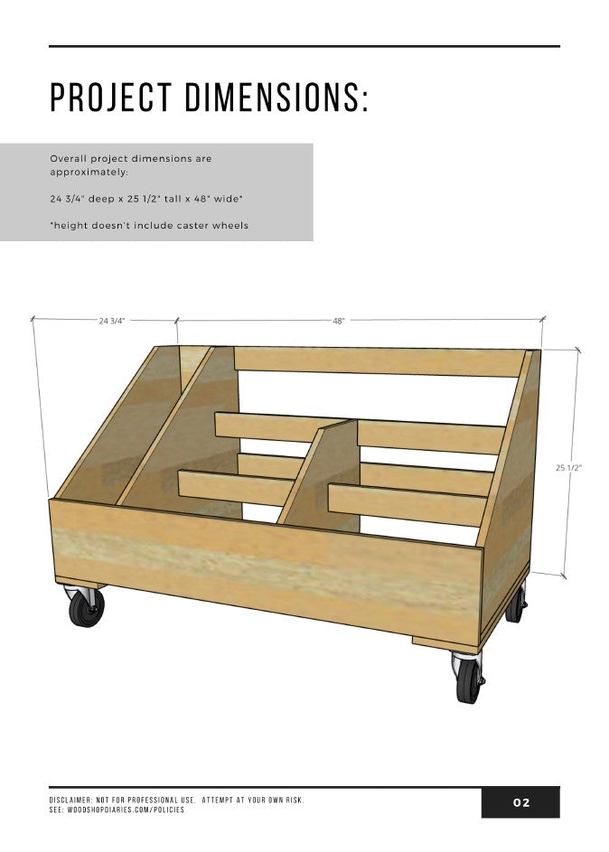 Scrap Wood Storage Cart Plans