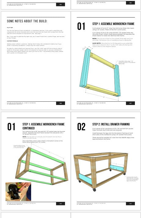 Mobile Workbench Building Plans – Woodshop Diaries