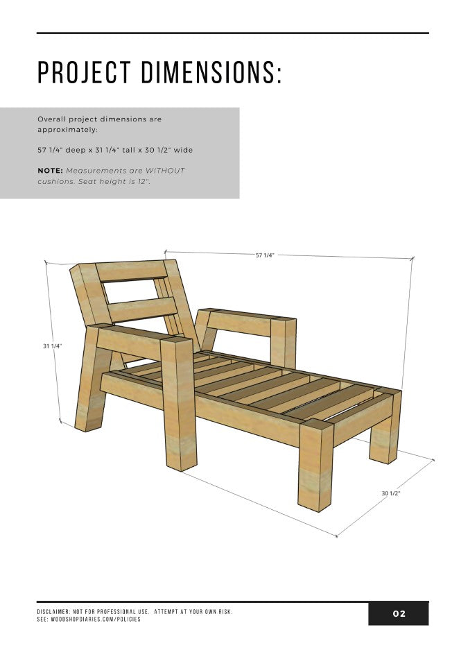 Woodworking Plans Wooden Outdoor Chaise Lazy Days Chaise Lounge