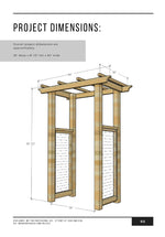 Load image into Gallery viewer, Garden Arbor Plans With Optional Gate
