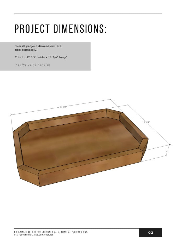 Tray Layout Modern Serving Tray Plans – Woodshop Diaries