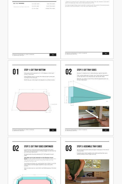 Tray Layout Modern Serving Tray Plans – Woodshop Diaries