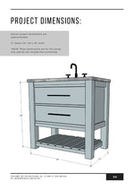 Load image into Gallery viewer, Single Sink Vanity with Drawer Plans
