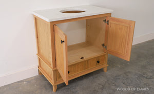 Bathroom Vanity with Fluted Trim Plans