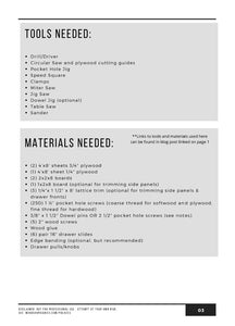 Tall Chest of Drawers Dresser Plan