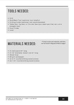 Load image into Gallery viewer, List of tools and materials needed for a DIY project on a white background

