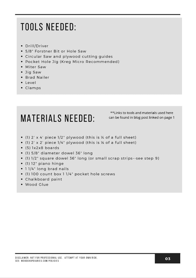 Kids Art Easel Building Plans