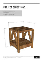 Load image into Gallery viewer, Umbrella Stand Side Table Plans
