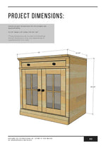 Load image into Gallery viewer, Modular Glass Door Base Cabinet Building Plans
