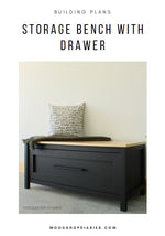 Load image into Gallery viewer, DIY Storage Bench with Drawer
